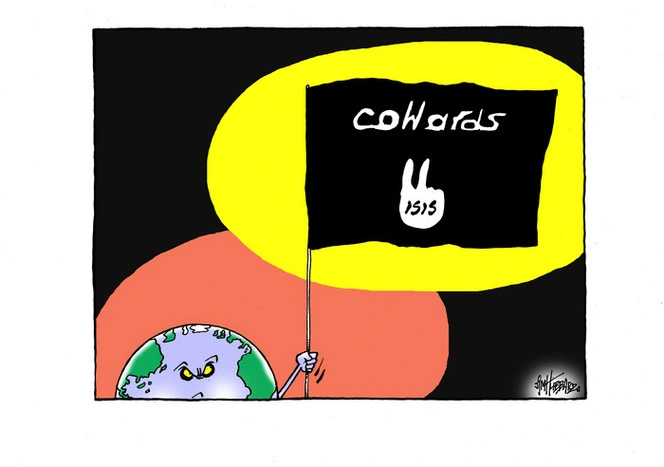 An angry world condemns ISIS cowards