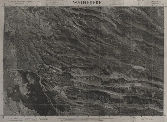 Waiherere [i.e. Waihirere] / this mosaic compiled by N.Z. Aerial Mapping Ltd. for Lands and Survey Dept., N.Z.