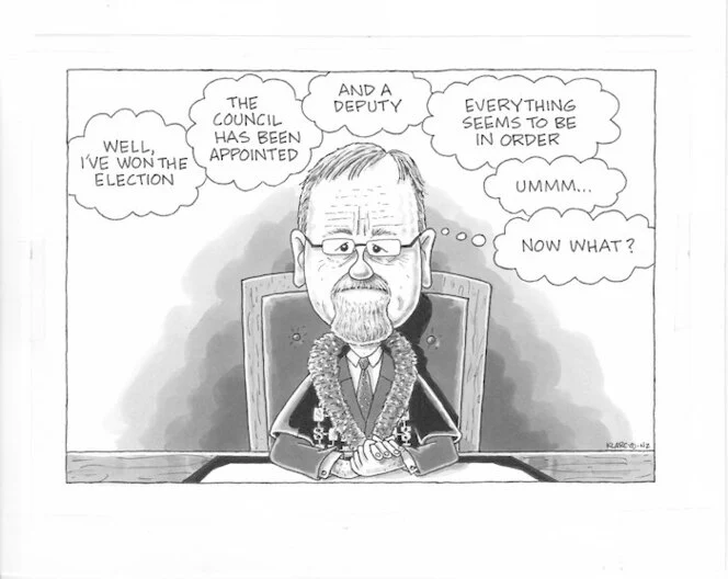 "Well, I've won the election. The council has been appointed. And a deputy. Everything seems to be in order. Ummm... What now?" 6 November 2010