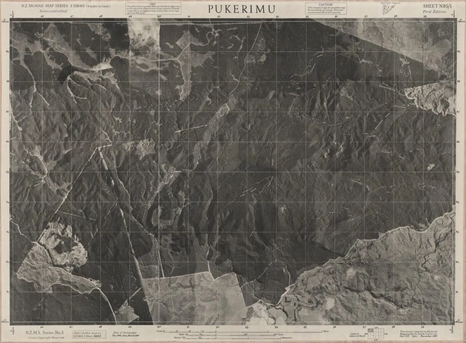Pukerimu / this mosaic compiled by N.Z. Aerial Mapping Ltd. for Lands and Survey Dept., N.Z.