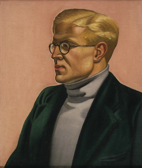 Portrait of Douglas Lilburn by Leo Bensemann