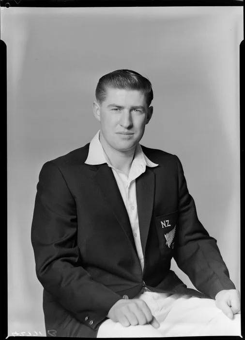 Mr R C Motz, member of the New Zealand Cricket Singles Team, South African tour, 1961