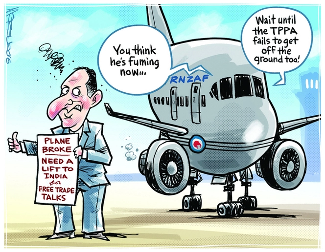 [Prime Minister John Key's plane breaks down]
