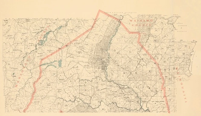 Provisional map of Taieri County.