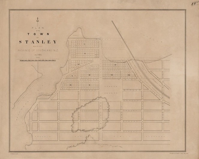 Plan of the town of Stanley, New River, province of Southland, N.Z. [electronic resource] / R.P. MacGowan, delt.