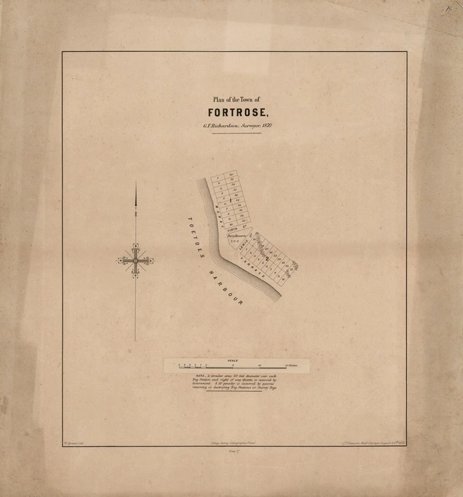 Plan of the town of Fortrose [electronic resource] / G.F. Richardson, surveyor ; W. Spreat, lith.
