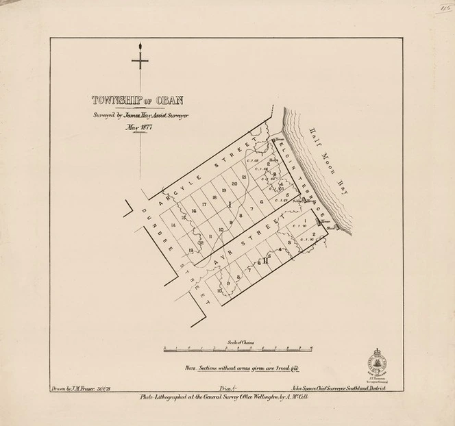 Township of Oban / surveyed by James Hay, Assist. Surveyor May 1877 ; drawn by J.M. Fraser.