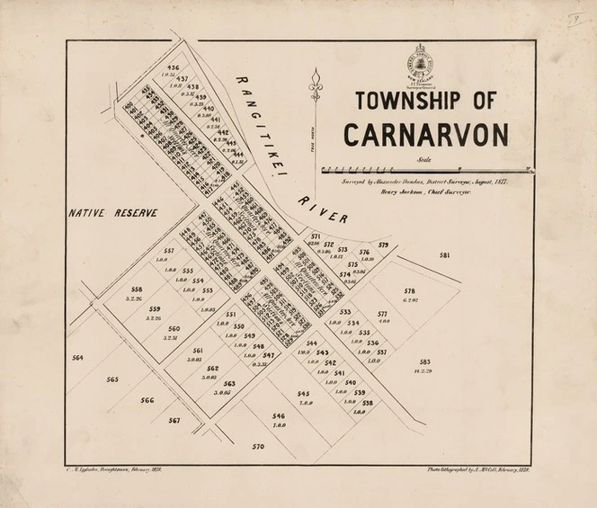 Township of Carnarvon [electronic resource] / surveyed by Alexander Dundas, district surveyor, August, 1877.