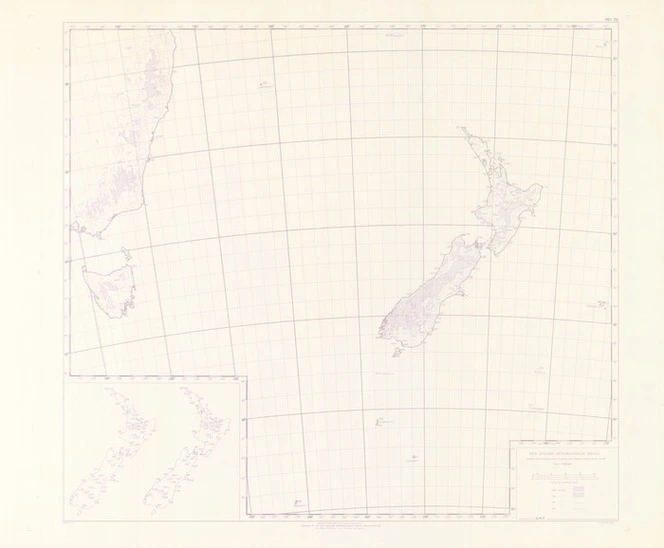 Map of meteorological stations in New Zealand and eastern Australia / drawn by the Dept. of Lands & Survey, N.Z.
