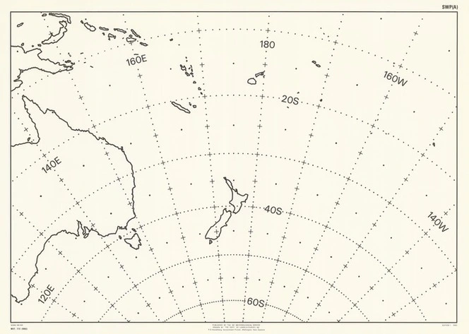 New Zealand Meteorological Service map of the southwest Pacific / drawn by the Dept. of Lands & Survey, NZ.