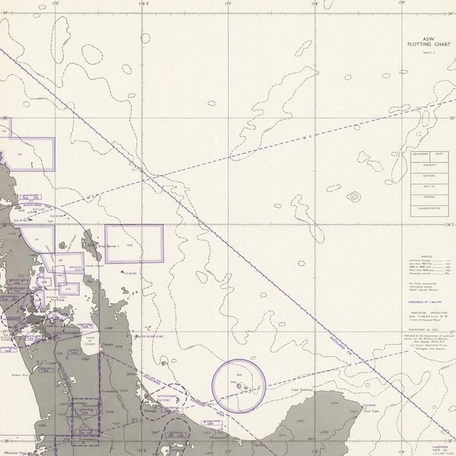 ASW plotting chart sheet 2 : [Upper North Island East Coast New Zealand].