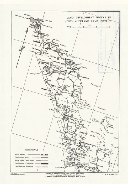 Land development blocks in North Auckland Land District.