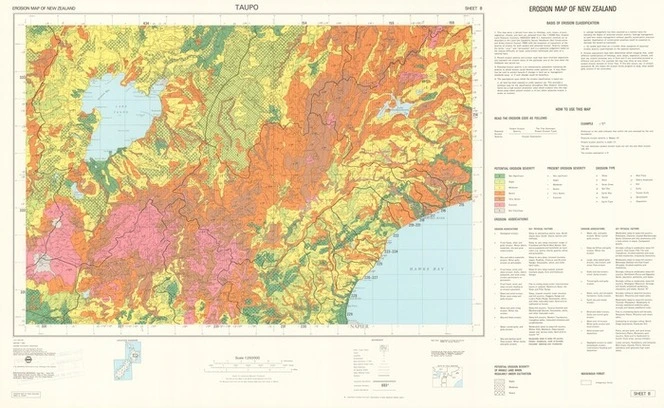 Taupo / prepared by the Cartographic Branch, Department of Lands and Survey and published by the Water and Soil Division of the Ministry of Works and Development for the National Water and Soil Conservation Organisation, New Zealand ; compiled by M. Page and K. Steel from field work by M. Page, A. Campbell, P. Blaschke, J. Van Amerongen, K. Steel, P. Stephens, M. Jessen, and N. Trustrum. .