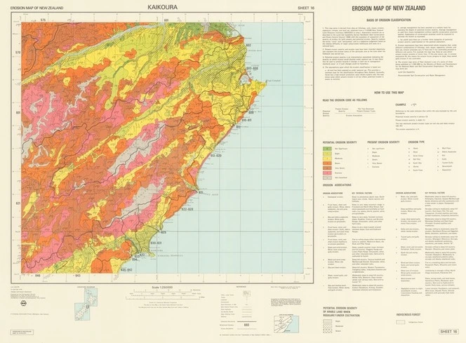 Kaikoura / prepared by the Cartographic Branch, Department of Lands and Survey and published by the Water and Soil Division of the Ministry of Works and Development for the National Water and Soil Conservation Organisation, New Zealand ; compiled by N Williams from field work by N Williams, G. Smith, R. Prickett and M.Harvey Ministry of Works and Development; A. Wright and C. Duck Marlborough Catchment Board; D. Saunders and D. Wethey, North Canterbury Catchment Board.