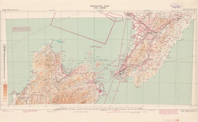 Aeronautical chart ICAO 1:500000. Cook Strait SE 42/171¹/₂.