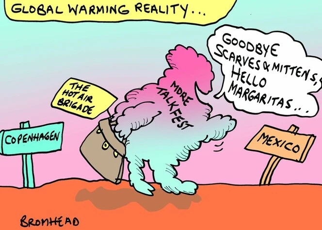 Global warming reality... "Goodbye scarves & mittens, hello margaritas..." 2 December 2010