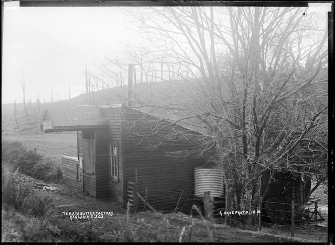 Te Mata Butter Factory, near Raglan, 1910 - Photograph taken by Gilmour Brothers
