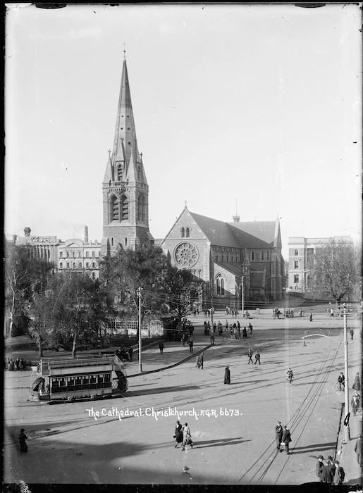 Cathedral Square, Christchurch - Photograph taken by F G R