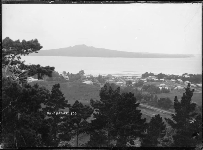 View of Rangitoto Island from Devonport