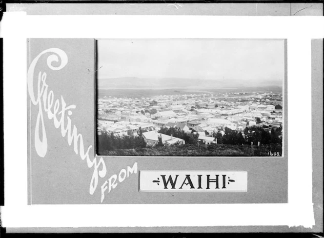 General view over Waihi, ca 1910