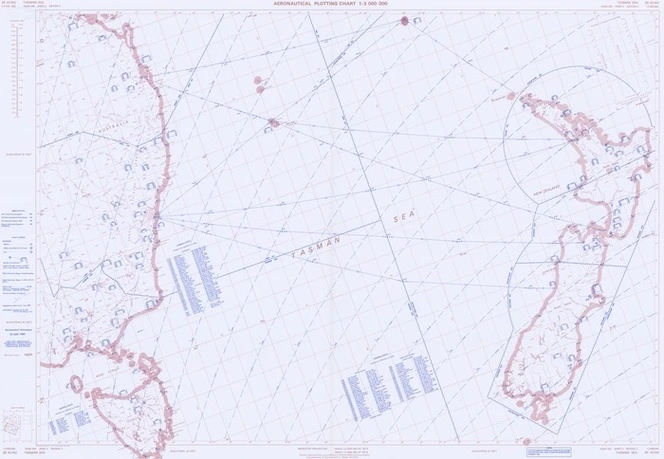 Aeronautical plotting chart 1:3,000,000. Tasman Sea.
