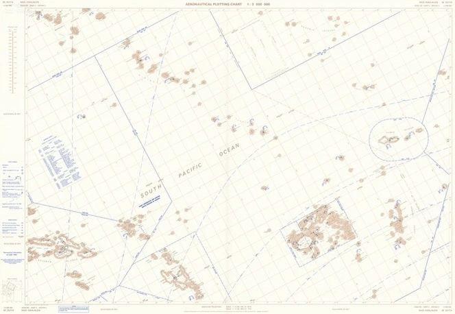 Aeronautical plotting chart 1:3,000,000. Nandi-Kwajalein.