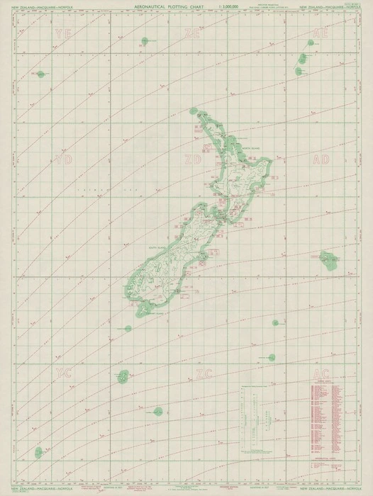 Aeronautical plotting chart 1:3,000,000. New Zealand-Macquarie-Norfolk / drawn by M. Clement.