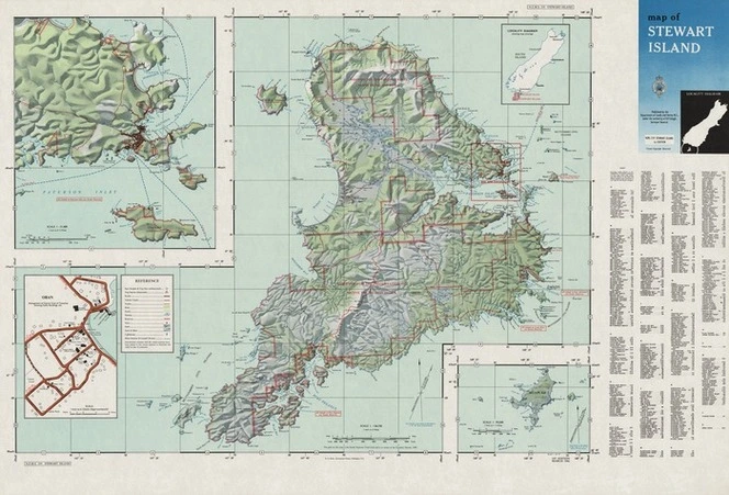 Map of Stewart Island.