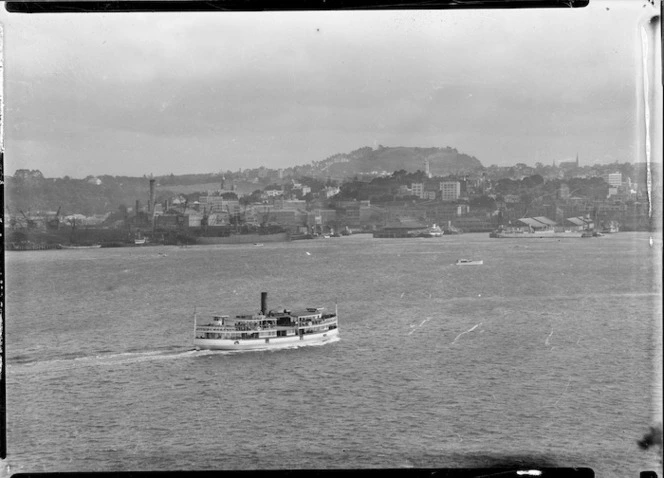 Creator unknown :Photograph of ferry 'Toroa' in Auckland Harbour