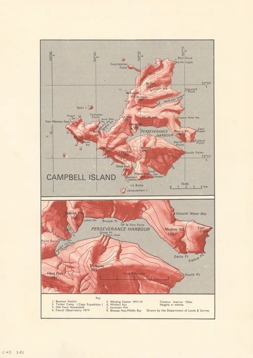 Campbell Island / drawn by the Department of Lands & Survey.