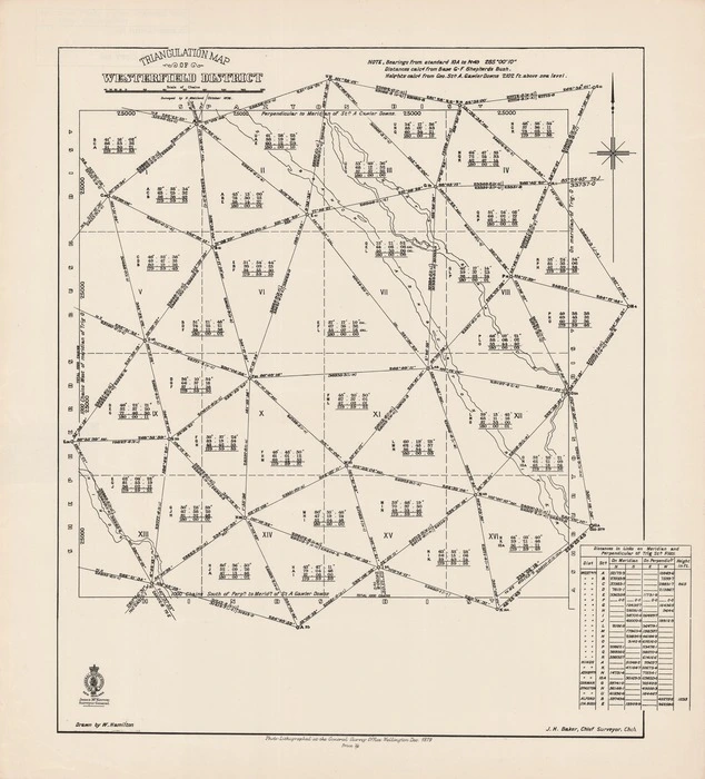 Triangulation map of Westerfield District / surveyed by H. Maitland, October 1878 ; drawn by W. Hamilton.
