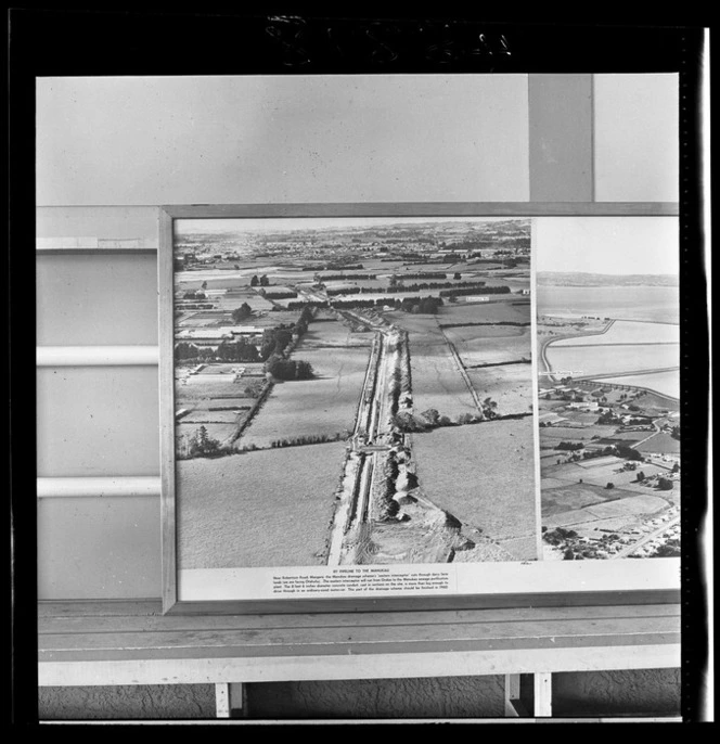 Drainage in Mangere, Auckland, photograph used in the Changing Auckland Exhibition