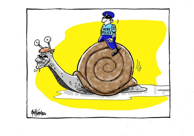 A snail like repsonse from Bill English to the call for more police