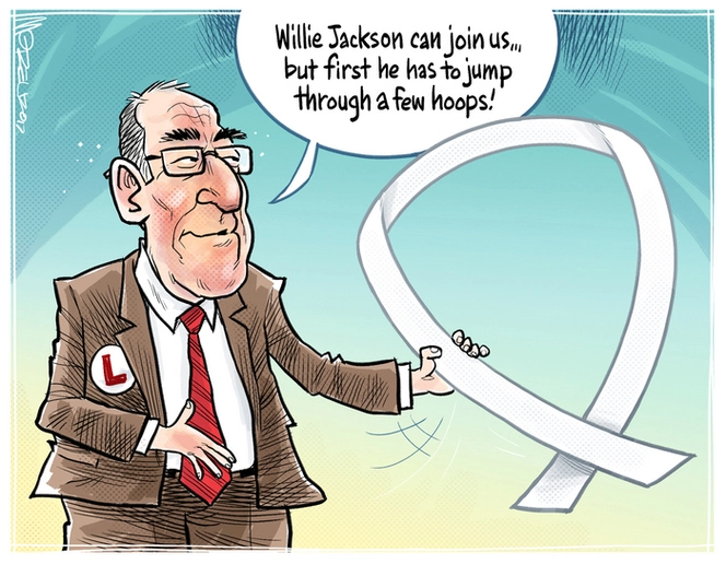 Andrew Little expresses support for Willie Jackson as long as he jumps through the white ribbon hoop