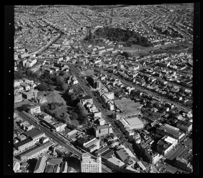 Myers Park, Greys Avenue, and Vincent Street, Auckland