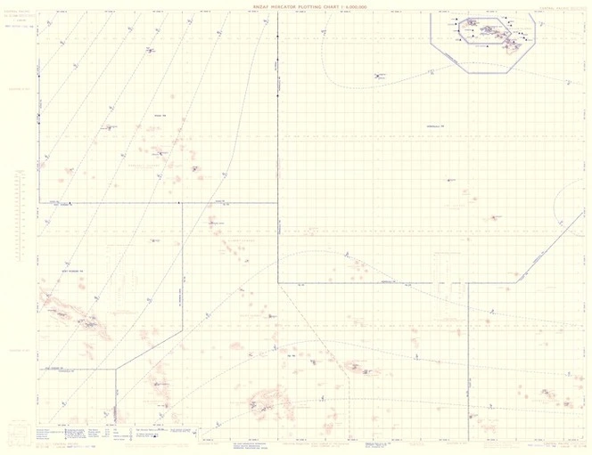 RNZAF Mercator plotting chart 1:6,000,000. Central Pacific.