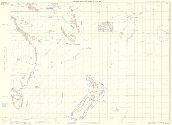 Aeronautical plotting chart 1:6,000,000. New Zealand and eastern Australia.