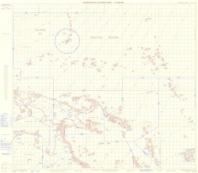 Aeronautical plotting chart 1:6,000,000. Western Pacific.