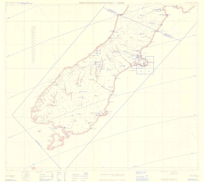 Search and rescue plotting chart 1:1,000,000 : [New Zealand].