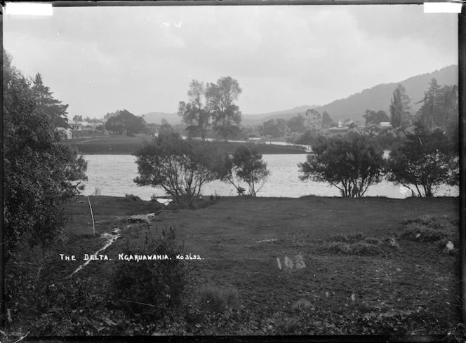 The Delta, junction of the Waipa River and the Waikato River at Ngaruawahia, circa 1910