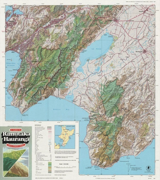 A guide to Rimutaka and Haurangi State Forest parks / produced and published for the New Zealand Forest Service by the Department of Lands and Survey under the authority of W.N. Hawkey, surveyor general.