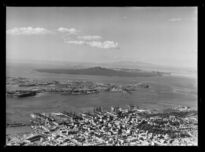 Towards Rangitoto Island from Auckland City