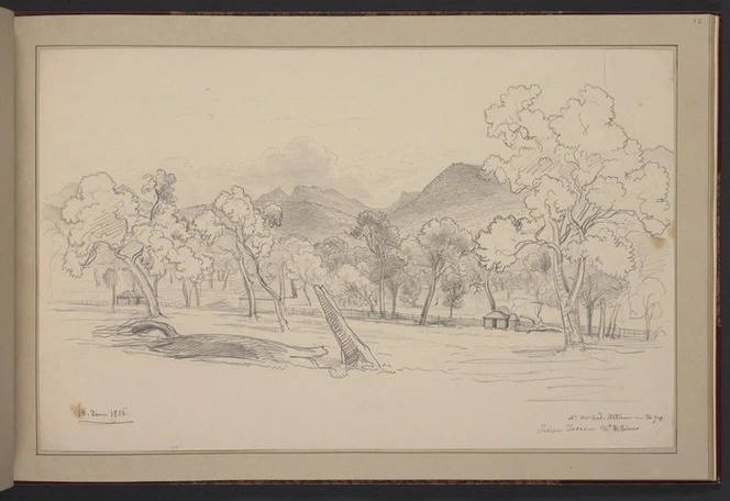 Guérard, Eugen von, 1811-1901: Mr Muirheads station near the gap. Tairam Tairam [Yarram Yarram], Mt Williams. 14 June 1856