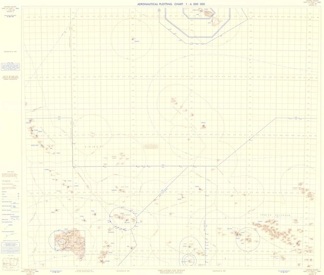 Aeronautical plotting chart 1:6,000,000. Central Pacific.