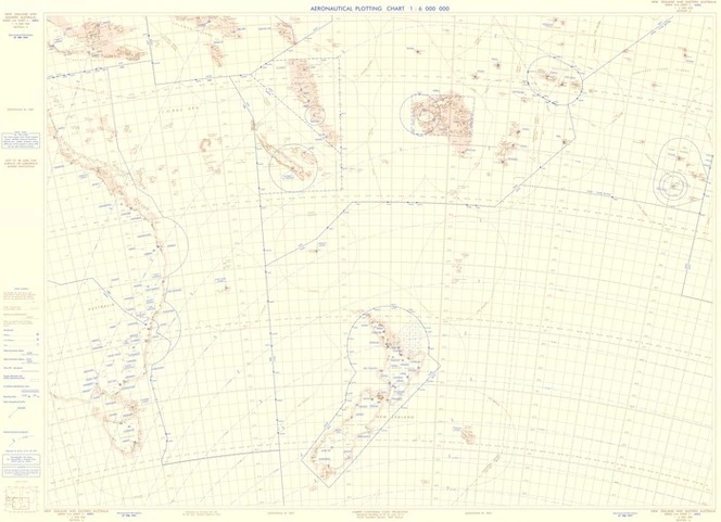 Aeronautical plotting chart 1:6,000,000. New Zealand and eastern Australia.