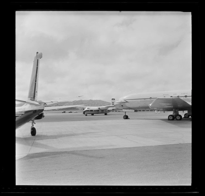 Air display at opening of Rongotai Airport, Wellington