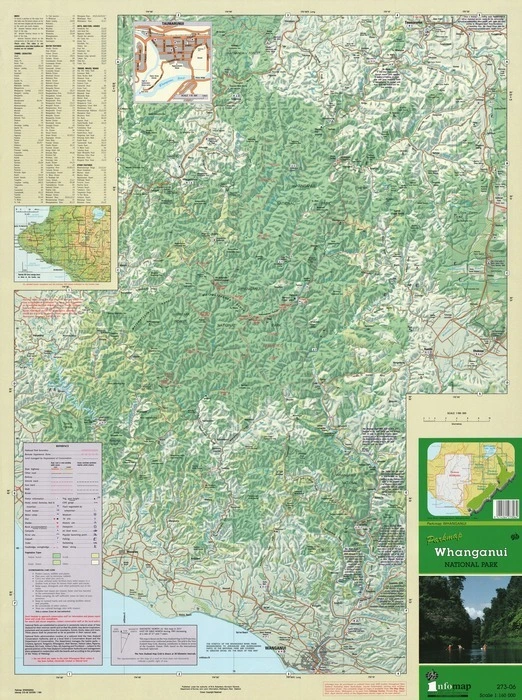 Parkmap Whanganui National Park.