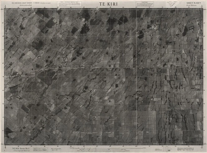 Te Kiri / compiled by N.Z. Aerial Mapping Ltd. for Lands and Survey Dept. N.Z.