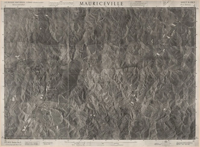 Mauriceville / this mosaic compiled by NZ Aerial Mapping Ltd for Lands and Survey Dept. N.Z.