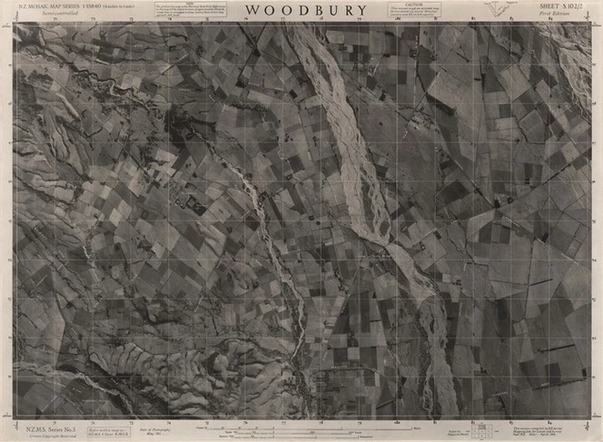 Woodbury / this mosaic compiled by N.Z. Aerial Mapping Ltd. for Lands and Survey Dept. N.Z.